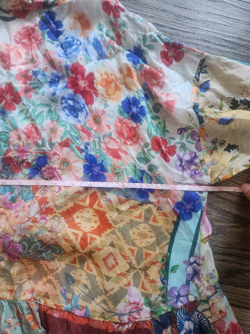 NWT Johnny Was Otti Tia Floral Patchwork Kimono Size Large - Picture 10 of 11